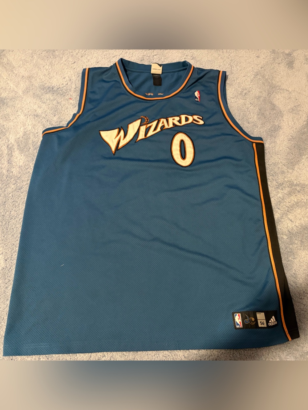 Adidas Washington Wizards Gilbert Arenas Stitched NBA Basketball Jersey sz 56